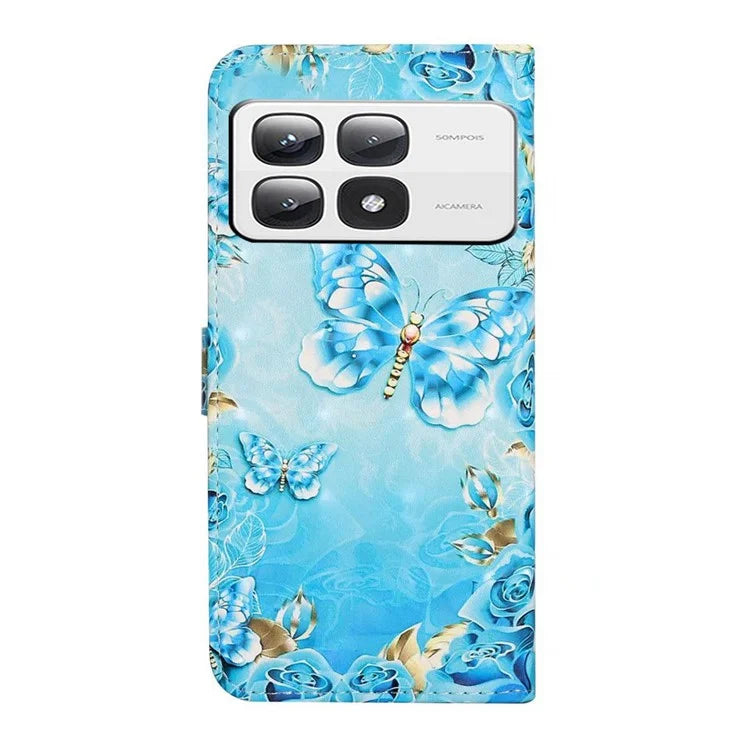 For Xiaomi 14T Pro Case 3D Creative Pattern PU Leather Stand Phone Cover