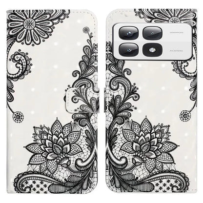 For Xiaomi 14T Pro Case 3D Creative Pattern PU Leather Stand Phone Cover