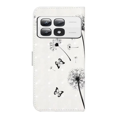 For Xiaomi 14T Pro Case 3D Creative Pattern PU Leather Stand Phone Cover