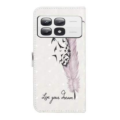 For Xiaomi 14T Pro Case 3D Creative Pattern PU Leather Stand Phone Cover