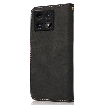 For Xiaomi 14T Cover Color Splicing Wallet Stand Leather Phone Case with Wrist Strap