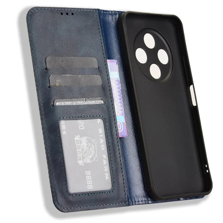For TECNO Spark 30C kL5n Leather Case Wallet Stand Retro Texture Phone Cover