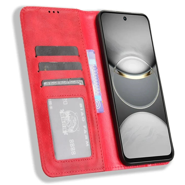For TECNO Spark 30C kL5n Leather Case Wallet Stand Retro Texture Phone Cover