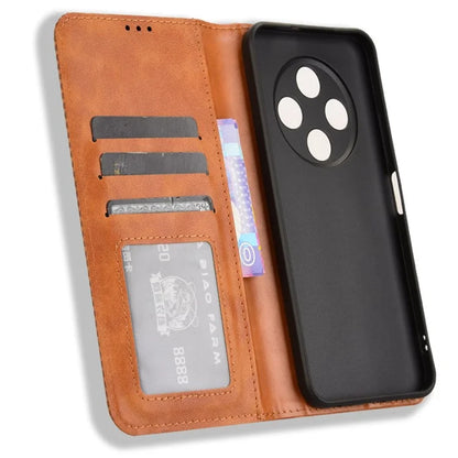 For TECNO Spark 30C kL5n Leather Case Wallet Stand Retro Texture Phone Cover