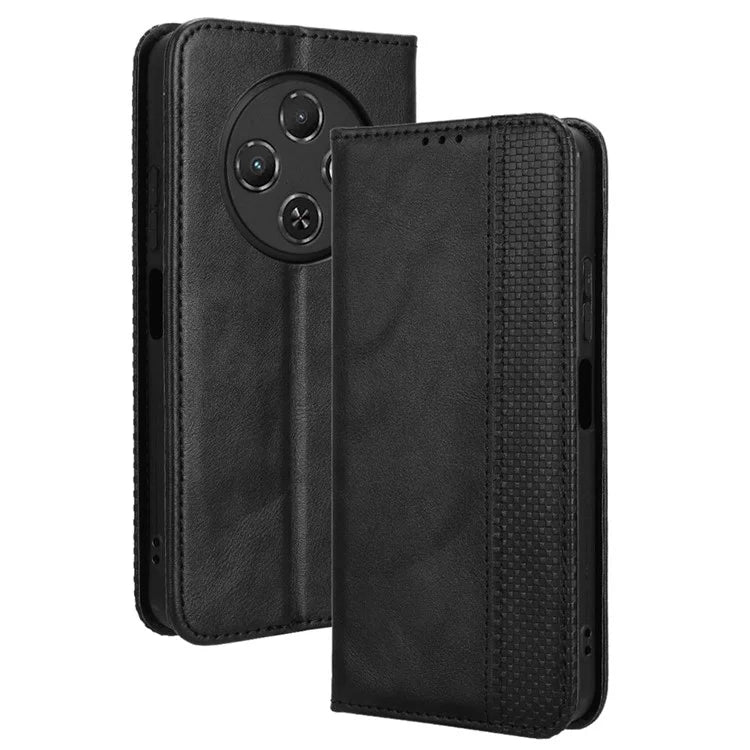 For TECNO Spark 30C kL5n Leather Case Wallet Stand Retro Texture Phone Cover
