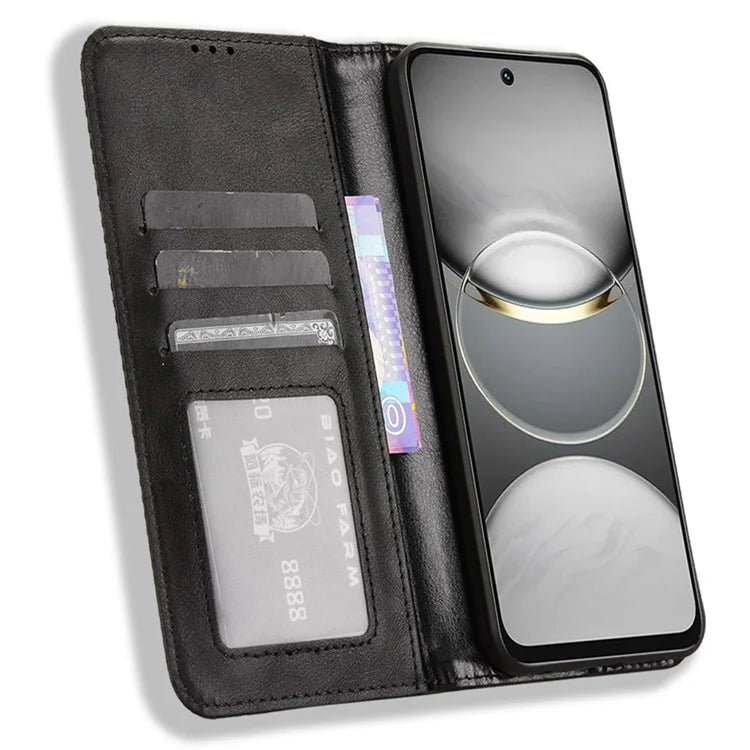 For TECNO Spark 30C kL5n Leather Case Wallet Stand Retro Texture Phone Cover