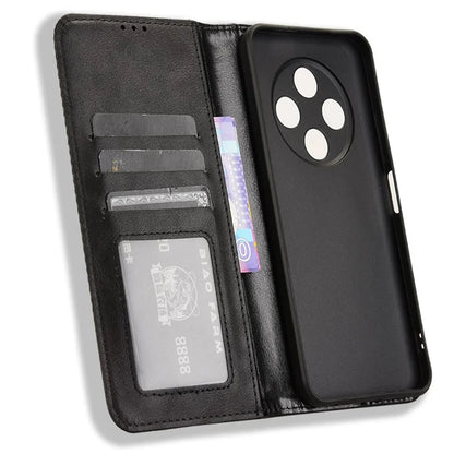 For TECNO Spark 30C kL5n Leather Case Wallet Stand Retro Texture Phone Cover