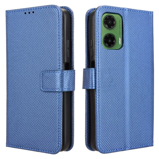For Motorola Moto G35 5G Case PU Leather Diamond Texture Wallet Phone Cover
