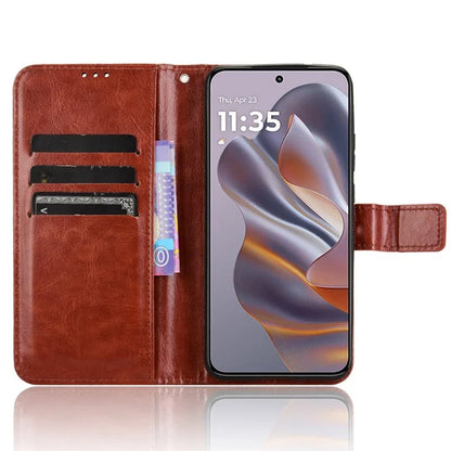 For Motorola Edge 50 Neo 5G  /  Moto S50 5G Case Crazy Horse Texture PU Leather Phone Wallet Cover