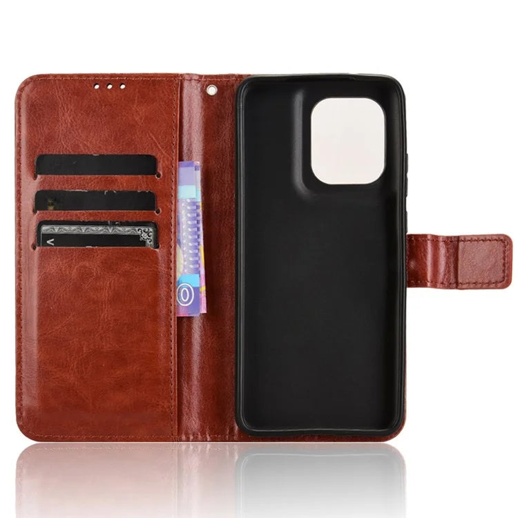 For Motorola Edge 50 Neo 5G  /  Moto S50 5G Case Crazy Horse Texture PU Leather Phone Wallet Cover