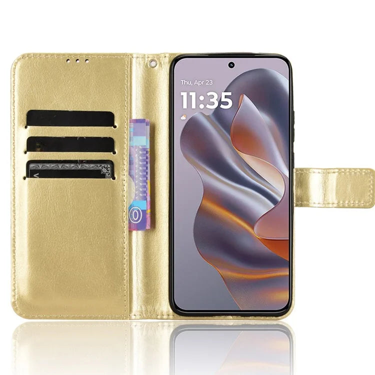 For Motorola Edge 50 Neo 5G  /  Moto S50 5G Case Crazy Horse Texture PU Leather Phone Wallet Cover