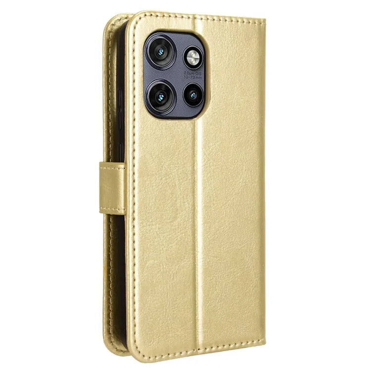 For Motorola Edge 50 Neo 5G  /  Moto S50 5G Case Crazy Horse Texture PU Leather Phone Wallet Cover