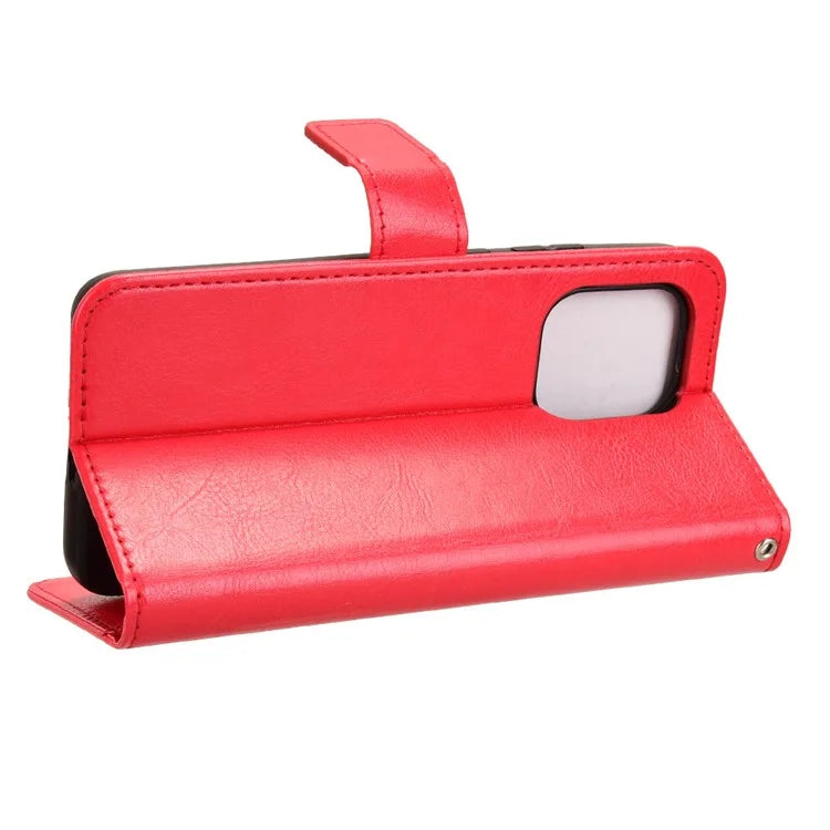 For Motorola Edge 50 Neo 5G  /  Moto S50 5G Case Crazy Horse Texture PU Leather Phone Wallet Cover