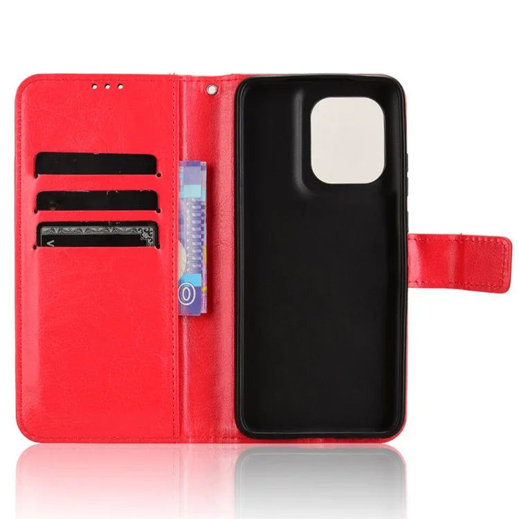 For Motorola Edge 50 Neo 5G  /  Moto S50 5G Case Crazy Horse Texture PU Leather Phone Wallet Cover
