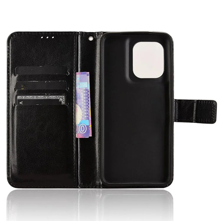 For Motorola Edge 50 Neo 5G  /  Moto S50 5G Case Crazy Horse Texture PU Leather Phone Wallet Cover
