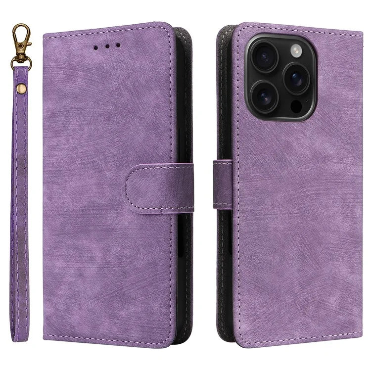 For iPhone 16 Pro Max Wallet Case RFID Blocking PU Leather Cover Stand View