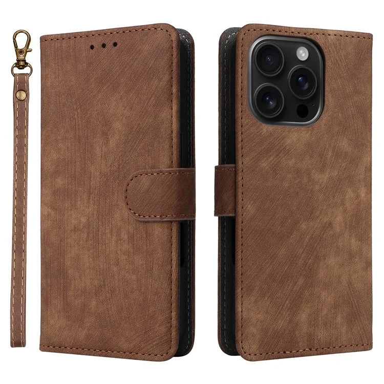 For iPhone 16 Pro Max Wallet Case RFID Blocking PU Leather Cover Stand View