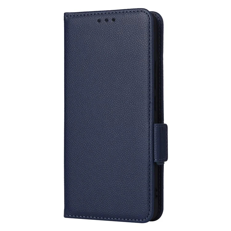 For iPhone 16 Pro Case Litchi Texture PU Leather Wallet Flip Phone Cover
