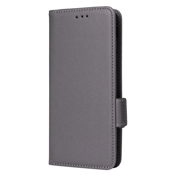 For iPhone 16 Pro Case Litchi Texture PU Leather Wallet Flip Phone Cover