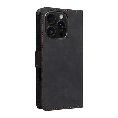 For iPhone 16 Pro Wallet Case RFID Blocking PU Leather Cover Stand View