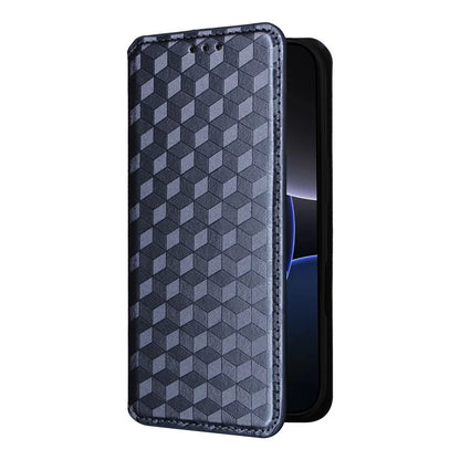 For iPhone 16 Pro Wallet Case Rhombus Imprinted Leather Phone Cover