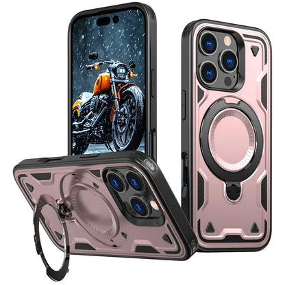For iPhone 16 Pro Max Case Compatible with MagSafe Military Protection PC+TPU Kickstand Phone Cover