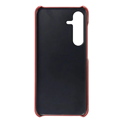 For Samsung Galaxy S24 FE Case Dual Card Slots PU Leather + Hard PC Phone Cover