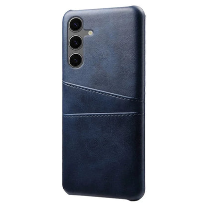 For Samsung Galaxy S24 FE Case Dual Card Slots PU Leather + Hard PC Phone Cover