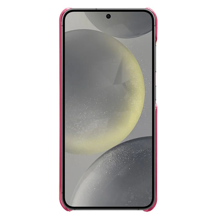 For Samsung Galaxy S24 FE Case Dual Card Slots PU Leather + Hard PC Phone Cover