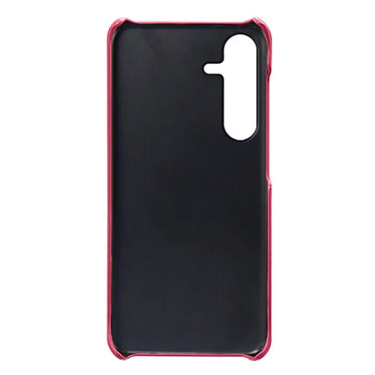 For Samsung Galaxy S24 FE Case Dual Card Slots PU Leather + Hard PC Phone Cover