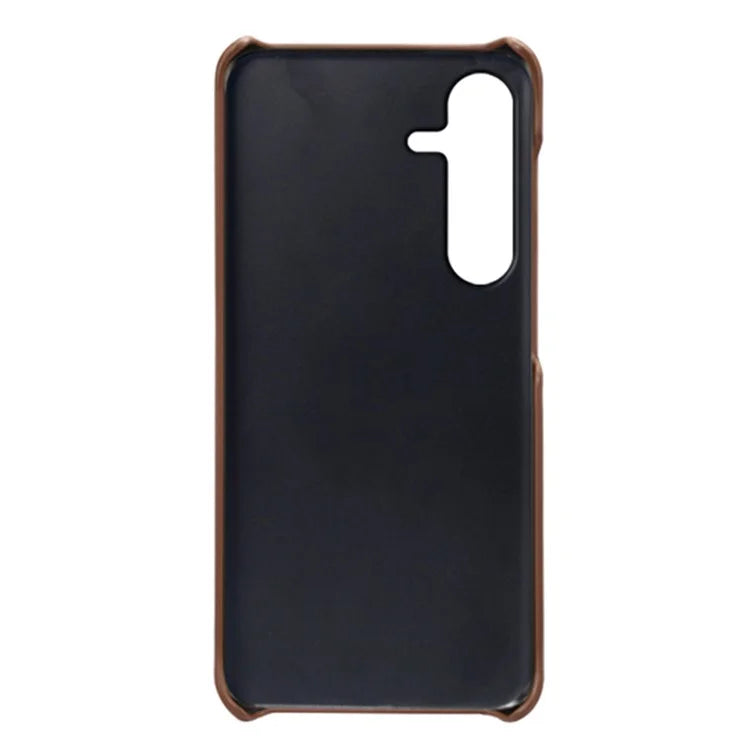 For Samsung Galaxy S24 FE Case Dual Card Slots PU Leather + Hard PC Phone Cover