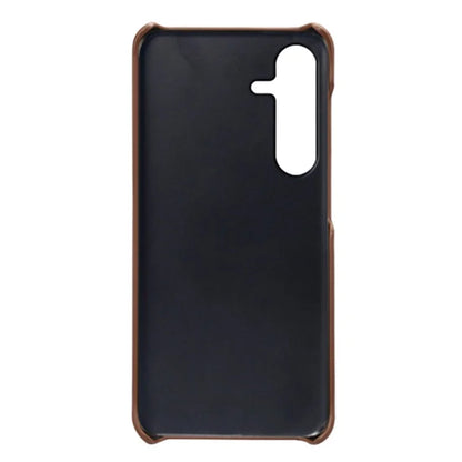 For Samsung Galaxy S24 FE Case Dual Card Slots PU Leather + Hard PC Phone Cover