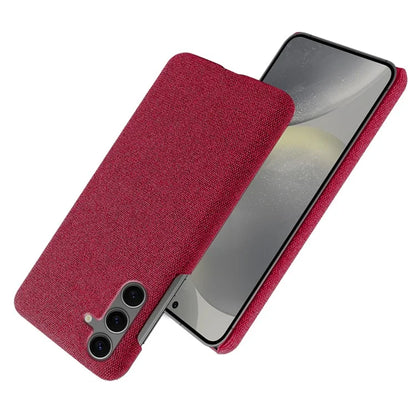 For Samsung Galaxy S24 FE Case Cloth Texture Anti-Scratch Protective PC Phone Cover