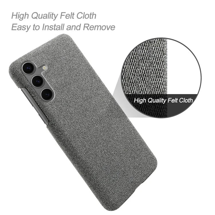 For Samsung Galaxy S24 FE Case Cloth Texture Anti-Scratch Protective PC Phone Cover
