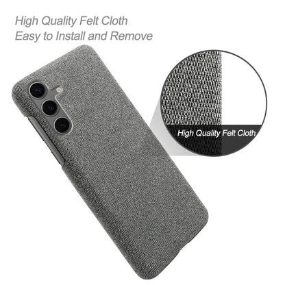 For Samsung Galaxy S24 FE Case Cloth Texture Anti-Scratch Protective PC Phone Cover