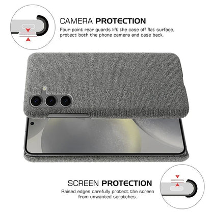 For Samsung Galaxy S24 FE Case Cloth Texture Anti-Scratch Protective PC Phone Cover