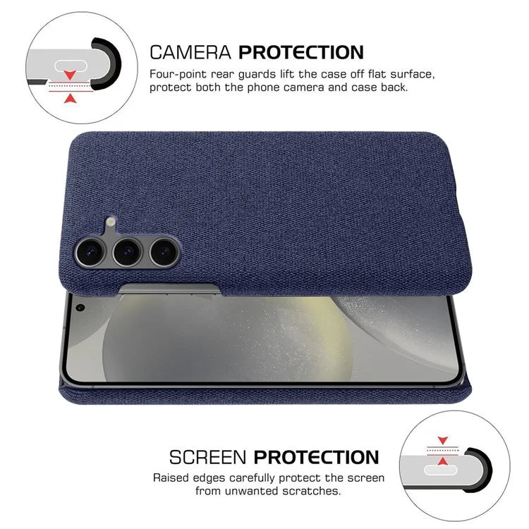 For Samsung Galaxy S24 FE Case Cloth Texture Anti-Scratch Protective PC Phone Cover