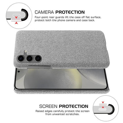 For Samsung Galaxy S24 FE Case Cloth Texture Anti-Scratch Protective PC Phone Cover