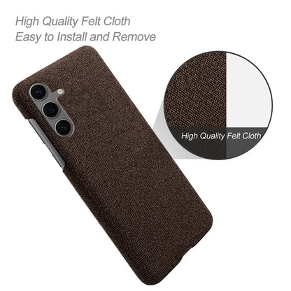 For Samsung Galaxy S24 FE Case Cloth Texture Anti-Scratch Protective PC Phone Cover