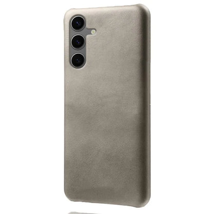 For Samsung Galaxy S24 FE 5G Case Calf Texture PU Leather Hard PC Protective Phone Cover