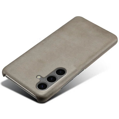 For Samsung Galaxy S24 FE 5G Case Calf Texture PU Leather Hard PC Protective Phone Cover