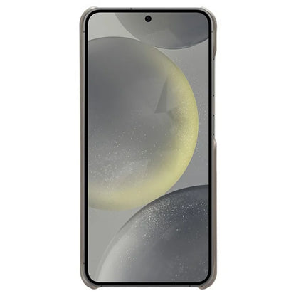 For Samsung Galaxy S24 FE 5G Case Calf Texture PU Leather Hard PC Protective Phone Cover
