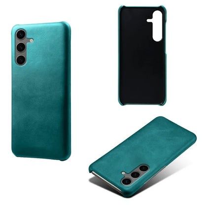 For Samsung Galaxy S24 FE 5G Case Calf Texture PU Leather Hard PC Protective Phone Cover