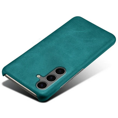 For Samsung Galaxy S24 FE 5G Case Calf Texture PU Leather Hard PC Protective Phone Cover