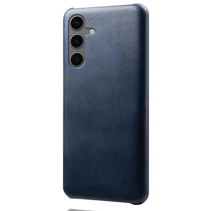 For Samsung Galaxy S24 FE 5G Case Calf Texture PU Leather Hard PC Protective Phone Cover