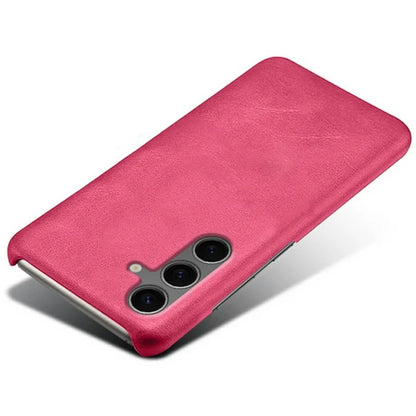 For Samsung Galaxy S24 FE 5G Case Calf Texture PU Leather Hard PC Protective Phone Cover
