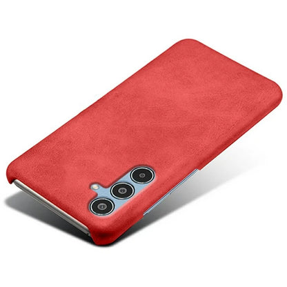 For Samsung Galaxy M35 5G Case Calf Texture PU Leather Hard PC Protective Phone Cover