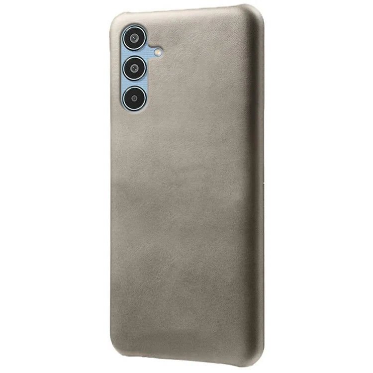 For Samsung Galaxy M35 5G Case Calf Texture PU Leather Hard PC Protective Phone Cover