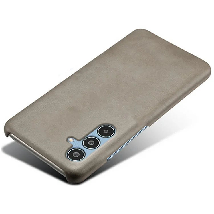 For Samsung Galaxy M35 5G Case Calf Texture PU Leather Hard PC Protective Phone Cover
