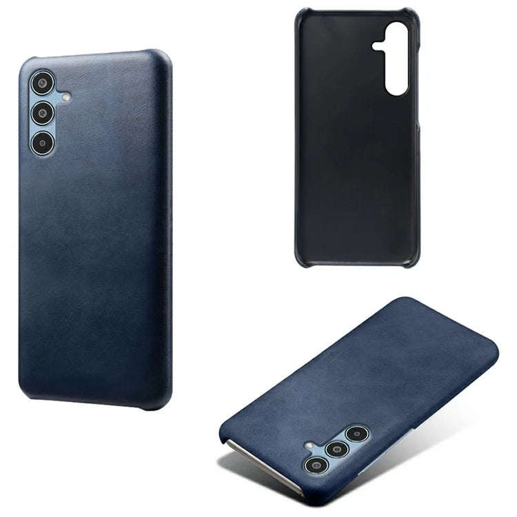 For Samsung Galaxy M35 5G Case Calf Texture PU Leather Hard PC Protective Phone Cover